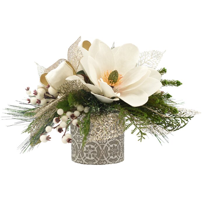 Creative Displays Inc Magnolia Holiday Arrangement Perigold